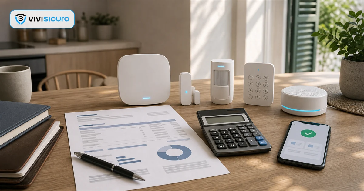 Costo allarme casa con preventivo, calcolatrice e componenti antifurto