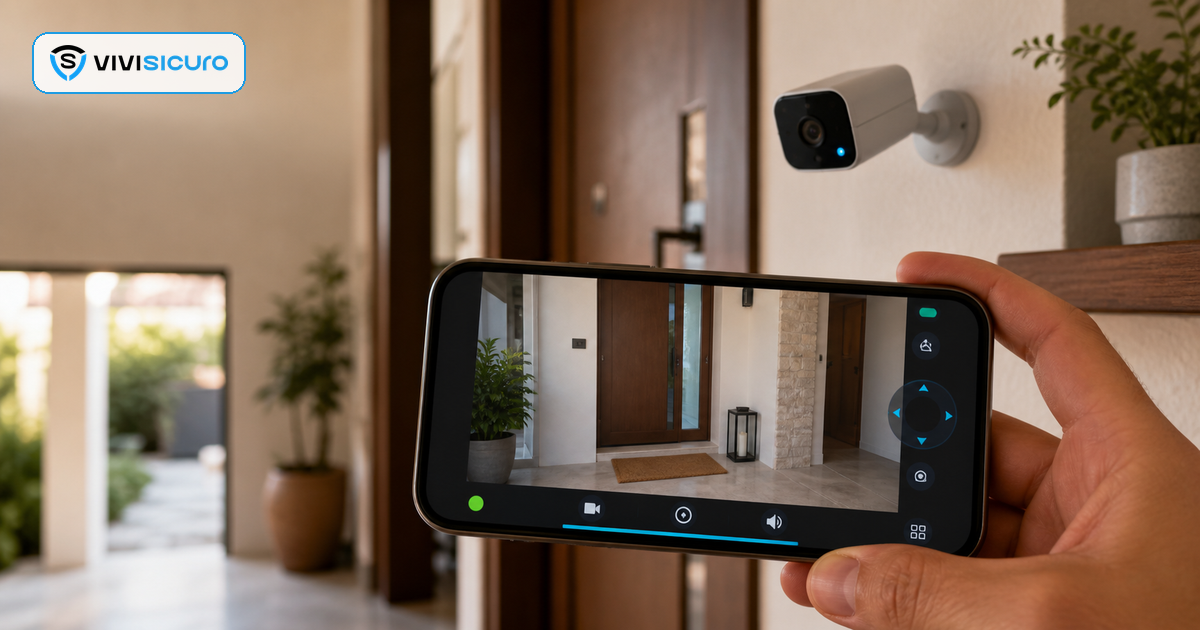 Telecamera collegata al cellulare tramite applicazione