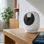 Telecamera WiFi da interno su mensola con app privacy ViviSicuro