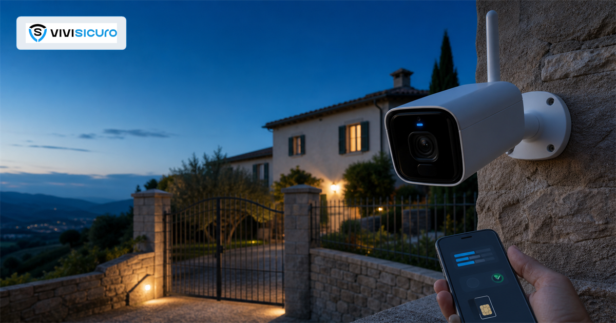 Telecamera 4G con SIM senza WiFi su casa isolata