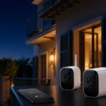 Sistema di telecamere WiFi a batteria installato su una casa italiana