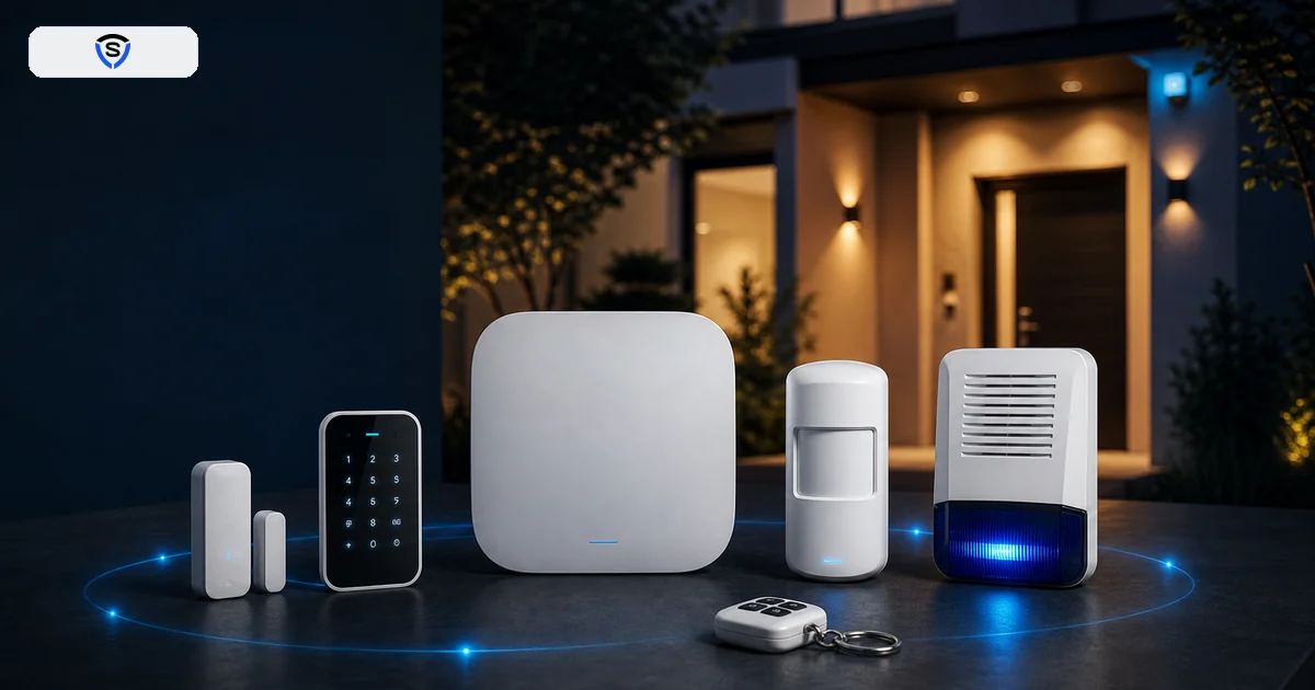 Kit allarme completo con hub tastiera sirena e sensori per proteggere casa