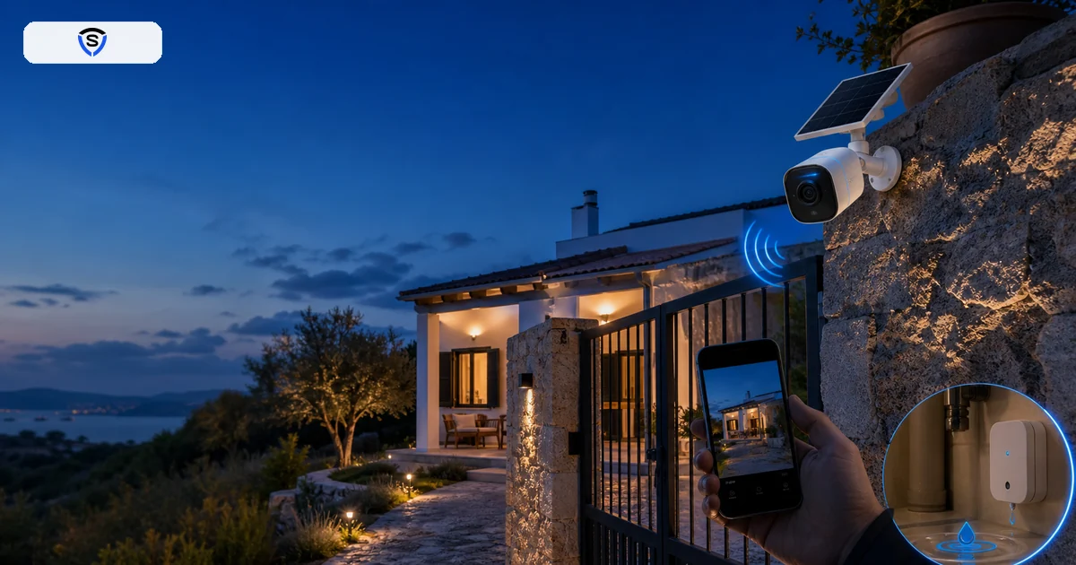 Seconda casa italiana protetta con telecamera 4G pannello solare e controllo da smartphone
