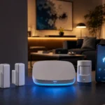 Kit allarme smart con hub sensori e smartphone per recensione sistema antifurto casa