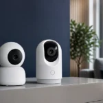 Due telecamere WiFi da interno confrontate in un soggiorno italiano