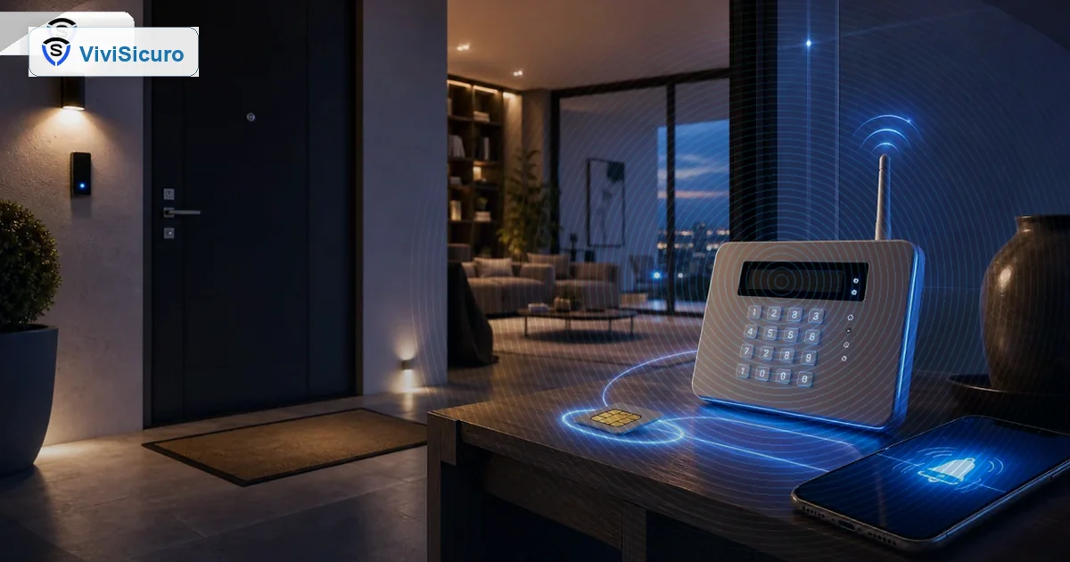 Allarme seconda casa senza linea e senza WiFi con centrale e sensori